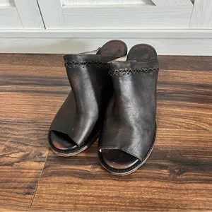 Freebird Bambi / Leather Peep Toe Mule / Heeled Sandal / 7 thumbnail 7