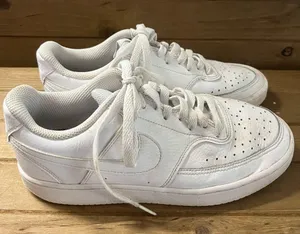 Nike Court Vision sneakers white size 7.5 CA20 thumbnail 1