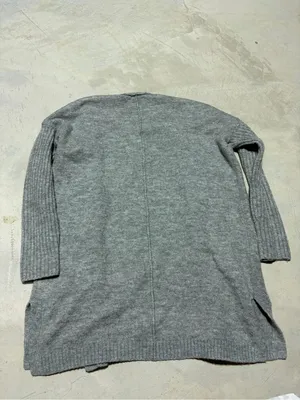 Abercrombie & Fitch Light Gray Open-Front Cardigan small thumbnail 6