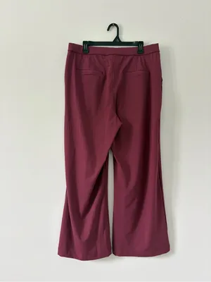 Halara Flex DayStretch High Rise Pocket Work Flare Pants Purple Cranberry NWT XL thumbnail 4