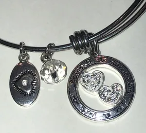 Footnotes Elegant Silver Tone Daughter Charm Bracelet thumbnail 1