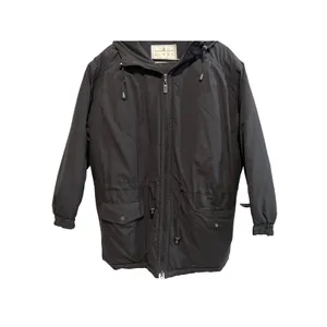 Towne from London Fog Black Hooded Parka Jacket Large Regular Full Zip Coat thumbnail 7
