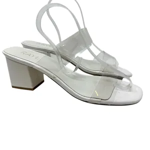 Raye Bardot Heel Slide Strap Sandal Block Clear White Size‎ US 9 thumbnail 7