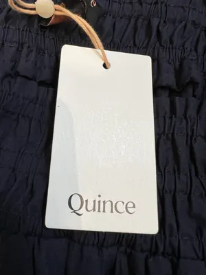 Quince Womens 100% Organic Cotton Poplin Tiered Maxi Skirt Navy XS Boho NWT thumbnail 8