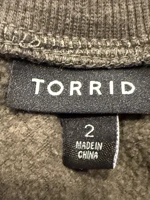 Torrid olive green sweatshirt with crescent moon & stars size 2. (2X) thumbnail 2