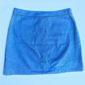 Brooklyn Industries jean skirt medium denim retro mini VSCO vintage 60s Y2K 70s thumbnail 2