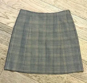 Babaton Plaid Mini High Waist A-Line Skirt Size 10 thumbnail 1