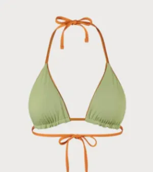 BERLOOK Orange Reversible Halter Triangle Top AND Orange Reversible Tie bot 23 thumbnail 8