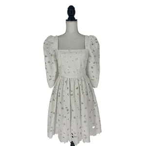 Cara Cara NWT Hart Eyelet Dress Cotton Square Neck‎ Mini Dress Brodererie Size 4 thumbnail 4