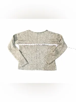 GAP DESIGNED & CRAFTED Tan & Black Marled Boucle Sweater Sz S thumbnail 3