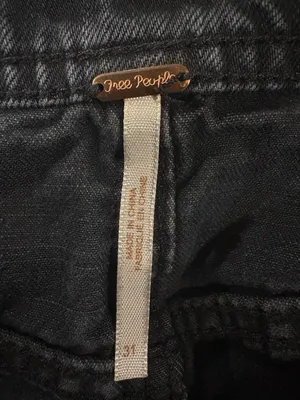 Free People mini denim skirt snaps denim sz 31 M thumbnail 3