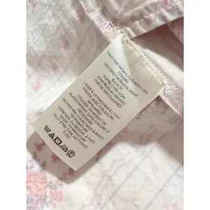 Free People M Medium Gaia Floral Stripe Cotton Mini Circle Skirt Cream Boho NEW thumbnail 3