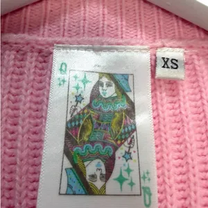 Queen of Sparkles Merry & Bright Pink Cropped Sweater Size XS thumbnail 4