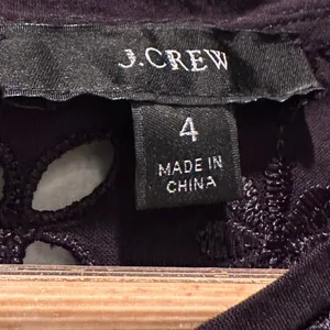 J.Crew Black Bell Sleeve Dress Embroidered Eyelet Size‎ 4 thumbnail 9