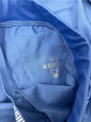 Med Couture Straight-Leg Scrub Pants in Periwinkle thumbnail 3