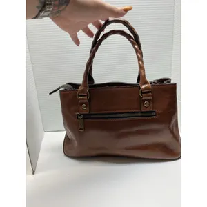 Patricia Nash Heritage‎ Angela Double-Compartment Leather Satchel Handbag thumbnail 4