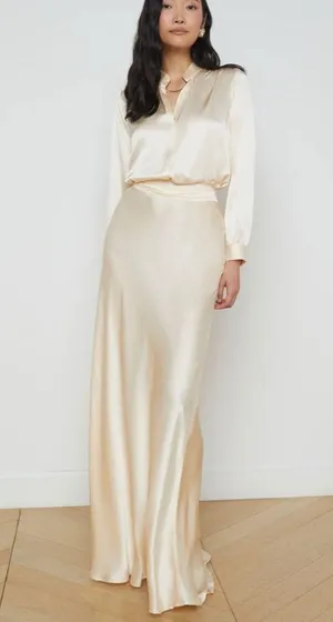 L'AGENCE 100% silk charmeuse blouse NEW thumbnail 2