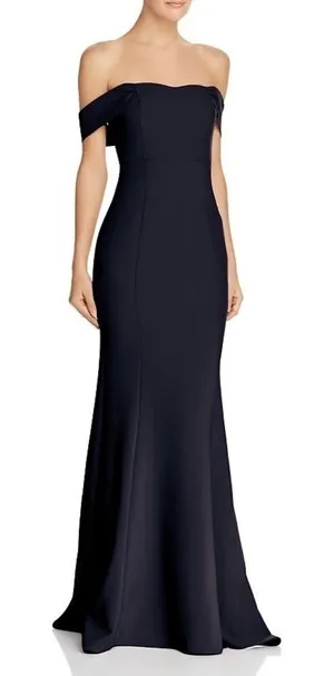Likely Bartolli Off-Shoulder Mermaid Gown Navy Size‎ 2 NWT thumbnail 1