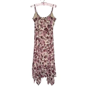 Planet Heart‎ Velvet Floral Babydoll Slip Dress XL Asymmetrical Hem Romantic Y2K thumbnail 9