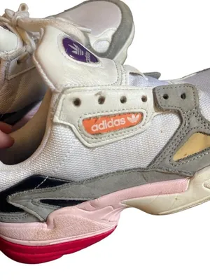 Adidas Originals Falcon White Grey Pink Chunky Sneakers CG6214 Women's Size 5 thumbnail 14