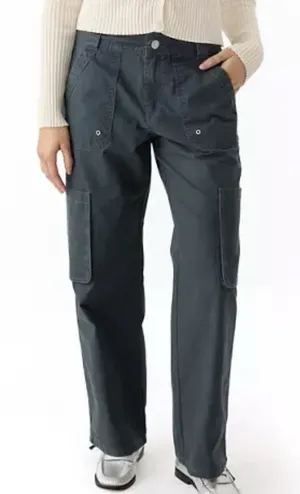 Vanilla Star Womens Size 2 W25 Dark Gray Cargo Utility Straight Leg Pants thumbnail 1