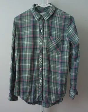 Rails Cotton Academia Granola Outdoors Hiking Plaid Button Down Shirt S Green thumbnail 1