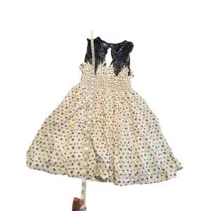 Free People Star Print Studded Dress Baby Doll Empire Waist Open Back Plunge XS thumbnail 9