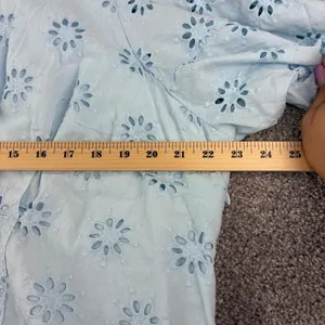 Belle Isle by Torrid Blue Eyelet Cotton Midi Dress Women 14 Cottagecore Romantic thumbnail 6