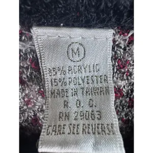 M.J. Carroll Medium‎ Red Sweater Women's Vintage Snowflake Fair Isle Knit thumbnail 3