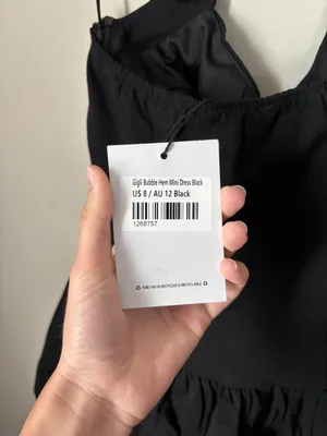 Princess Polly Gigli Bubble Hem Mini Dress Black Size 8 NWT thumbnail 7