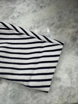 FRANK & EILEEN Blue Kane Striped Capelet Hoodie M thumbnail 6