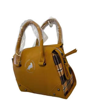 Hufflepuff Hogwarts Bucket Handbag Yellow/ Plaid. NWT thumbnail 3