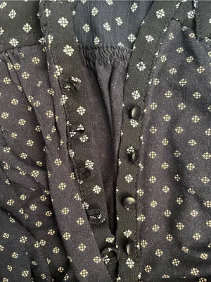 LOFT Navy Ditsy Print Sleeveless Tie-Front Top thumbnail 5