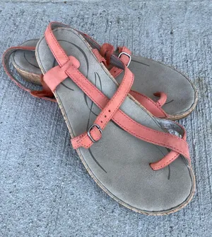 Eddie Bauer Orange Orange Pink strappy sandals size 9 thumbnail 1