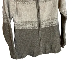 Patagonia 100% Lambswool Full Zip Sweater Jacket Women S Cream Taupe Wool thumbnail 4