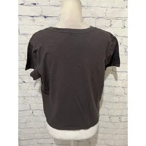 Lucky Brand Graphic TShirt Women's Gray “Don't Wait” Global Earth Short Sleeve L thumbnail 3