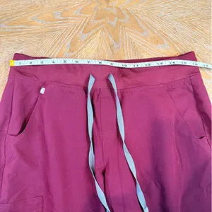 Figs Zamora Jogger Scurb Pants Burgundy PO 1777 Size Medium‎ Petite thumbnail 8