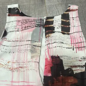 Abstract Print Sleeveless Top Pink Size L thumbnail 3