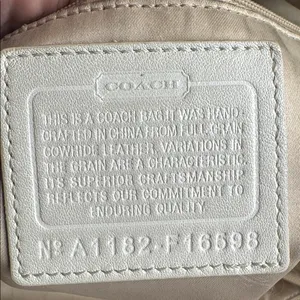Coach Carly Perforated Leather Tote F16598 Light Taupe Large Shoulder Bag thumbnail 10