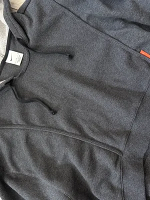 Nike Dri-Fit Ribbed Cotton Fleece Lounge Cropped Training Hoodie size large thumbnail 7