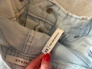 PacSun High-Rise Bootcut Corduroy Blue Pants thumbnail 4