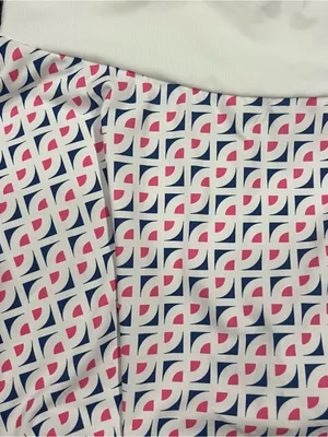🌸Kyodan Spf Golf Geometric Pink Amd Blue Mini Skirt Xs🌸 thumbnail 2
