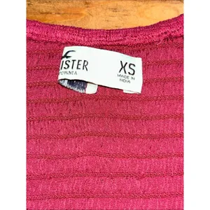 Hollister Plum Swiss Dot Bustier Peplum Crop Top Y2K Coquette XS thumbnail 3