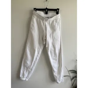 Tna Cozyaf Fleece Sweatpants White‎ XS Elastic Waist Drawstring Joggers thumbnail 2