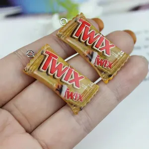 2pc Resin Candy Snack Charms DIY Projects Necklace or Earrings Orange thumbnail 3