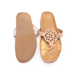 Tan Geometric Cutout Medallion Thong Sandals Womens 8.5 Platform Flip Flops thumbnail 5