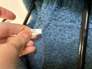 Fuzzy Women's Hooded Fleece Hoodie Blue Size XL thumbnail 8