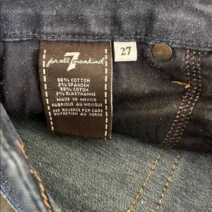 7 For All Mankind Dark Indigo Mid Rise Kimmie Boot Jeans thumbnail 4