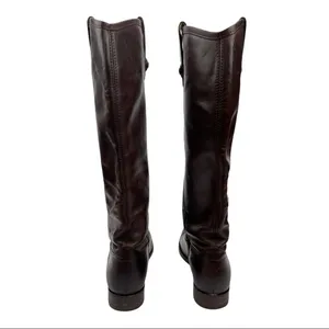 Frye Dark Brown Leather Melissa Western Tall Riding Boots Size 5.5 Style 77167 thumbnail 16