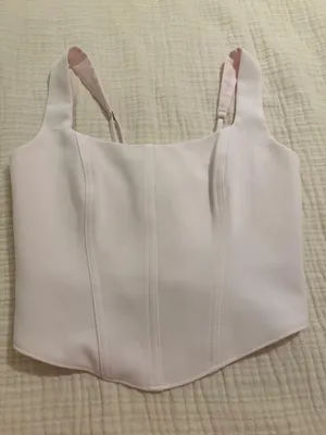 Abercrombie Light pink corset tank thumbnail 1